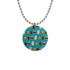 Time For Coffee Button Necklace by PaolAllen