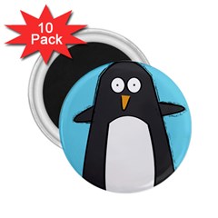 Hello Penguin 2 25  Button Magnet (10 Pack) by PaolAllen