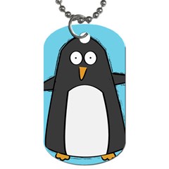 Hello Penguin Dog Tag (one Sided) by PaolAllen