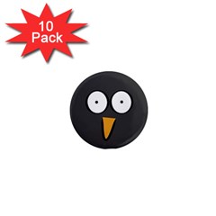 Penguin Close Up 1  Mini Button Magnet (10 Pack) by PaolAllen