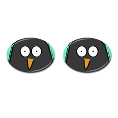 Penguin Close Up Cufflinks (oval) by PaolAllen