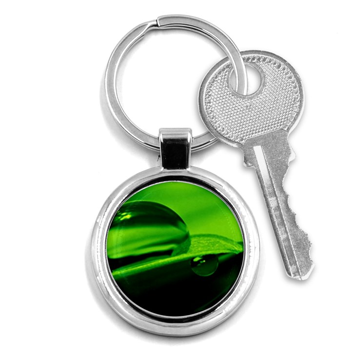 Green Drop Key Chain (Round)