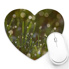 Waterdrops Mouse Pad (heart) by Siebenhuehner