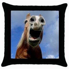 Haflinger  Black Throw Pillow Case by Siebenhuehner