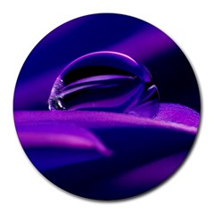 Waterdrop 8  Mouse Pad (round) by Siebenhuehner