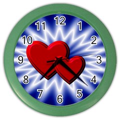 Love Wall Clock (color) by Siebenhuehner