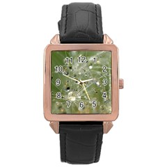 Dandelion Rose Gold Leather Watch  by Siebenhuehner