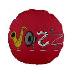 Jazz 15  Premium Round Cushion  by PaolAllen2