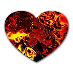 Fire Mouse Pad (heart) by Siebenhuehner