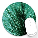 Waterdrops 8  Mouse Pad (Round) Front