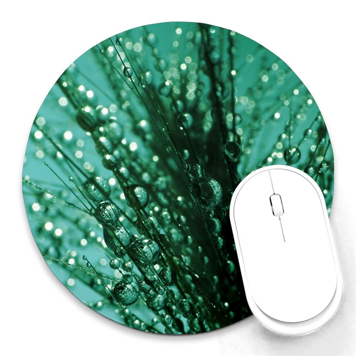 Waterdrops 8  Mouse Pad (Round)