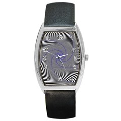 Hypnotisiert Tonneau Leather Watch by Siebenhuehner