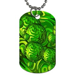 Green Balls  Dog Tag (one Sided) by Siebenhuehner