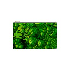 Green Balls  Cosmetic Bag (small) by Siebenhuehner