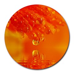 Waterdrops 8  Mouse Pad (round) by Siebenhuehner