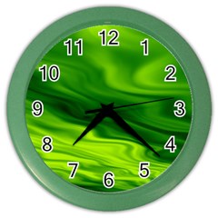 Green Wall Clock (color) by Siebenhuehner