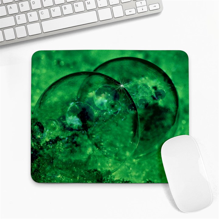 Green Bubbles Large Mouse Pad (Rectangle)