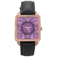 Mandala Rose Gold Leather Watch  by Siebenhuehner