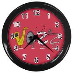 Jazz Wall Clock (black) by PaolAllen2