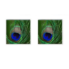 Peacock Cufflinks (square) by Siebenhuehner