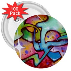 Graffity 3  Button (100 Pack) by Siebenhuehner