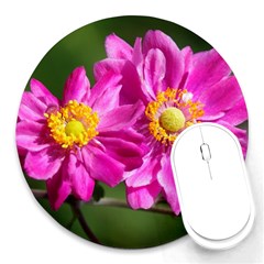 Flower 8  Mouse Pad (round) by Siebenhuehner