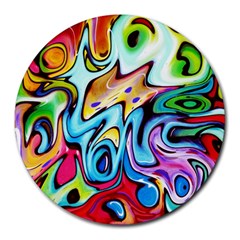 Graffity 8  Mouse Pad (round) by Siebenhuehner