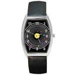 Solar System Tonneau Leather Watch Front