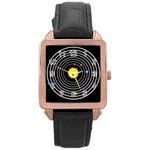 Solar System Rose Gold Leather Watch  Front