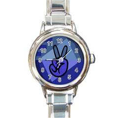 Peace Round Italian Charm Watch by Contest1720187