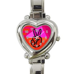 Love Peace Heart Italian Charm Watch  by Contest1720187