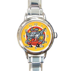 Flying Monkey Round Italian Charm Watch by Contest1738792