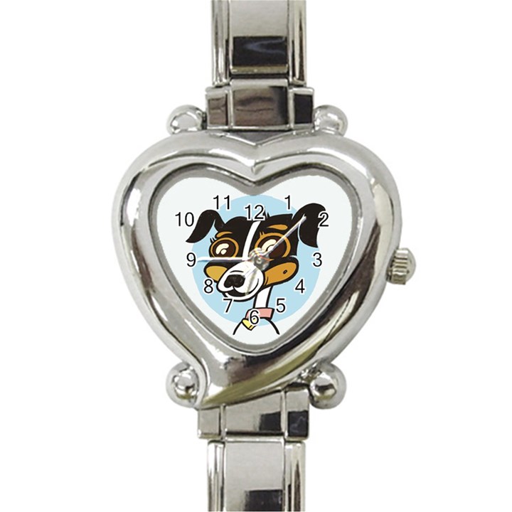 Danny Dog Heart Italian Charm Watch 