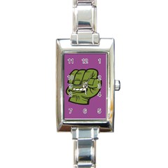 Hulk Smash Rectangular Italian Charm Watch by Contest1738792