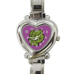 Hulk Smash Heart Italian Charm Watch  by Contest1738792