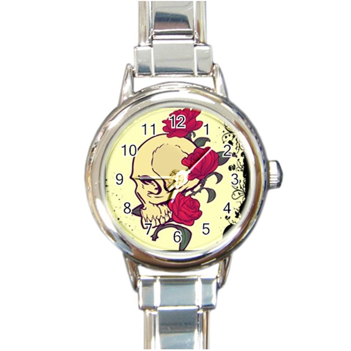 skeleton Round Italian Charm Watch