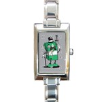 Don t waste your time... Rectangular Italian Charm Watch Front