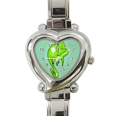 Lucky Lizard Heart Italian Charm Watch  by Contest1780262