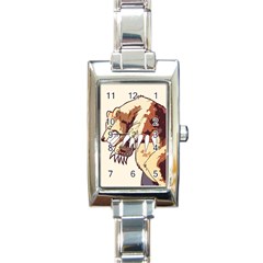 Bear Time Rectangular Italian Charm Watch by Contest1780262