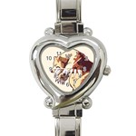 Bear Time Heart Italian Charm Watch  Front