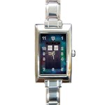 The Time Traveler Rectangular Italian Charm Watch Front