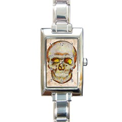 Warm Skull Rectangular Italian Charm Watch by Contest1775858