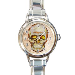 Warm Skull Round Italian Charm Watch by Contest1775858