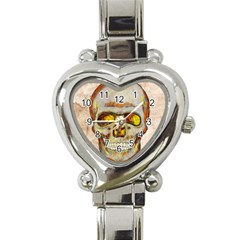 Warm Skull Heart Italian Charm Watch  by Contest1775858