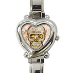 Warm Skull Heart Italian Charm Watch  Front