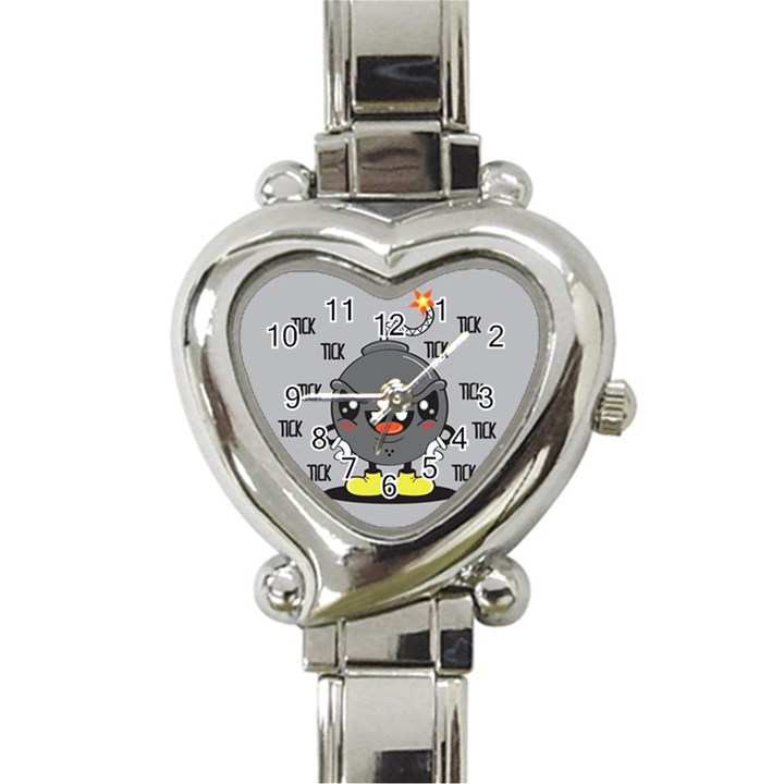 Time Bomb Heart Italian Charm Watch 