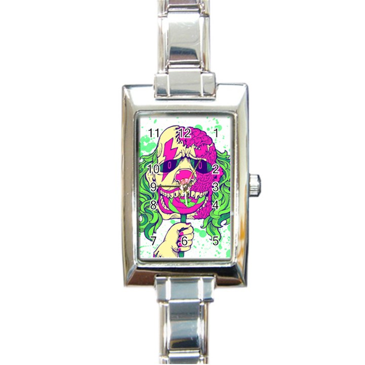 Bozo Zombie Rectangular Italian Charm Watch