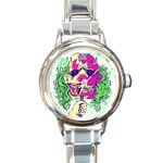 Bozo Zombie Round Italian Charm Watch Front