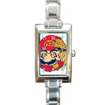 mario zombie Rectangular Italian Charm Watch Front