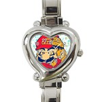 mario zombie Heart Italian Charm Watch  Front